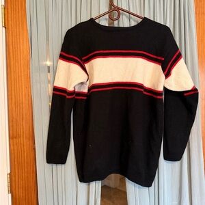 Liz Claiborne Stripe Sweater - Vintage Lambs Wool